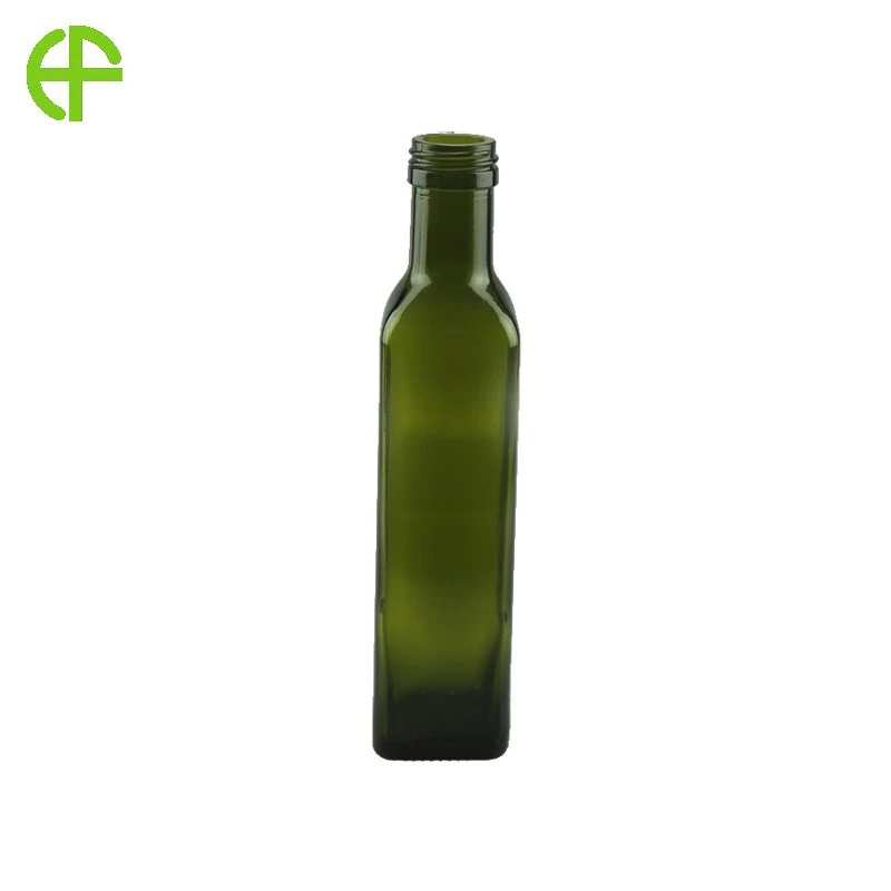 Botol Minyak Zaitun Hijau Persegi