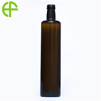 Botol Kaca Minyak Biji Rami Bulat Hanzhou Hijau Zaitun 750ml